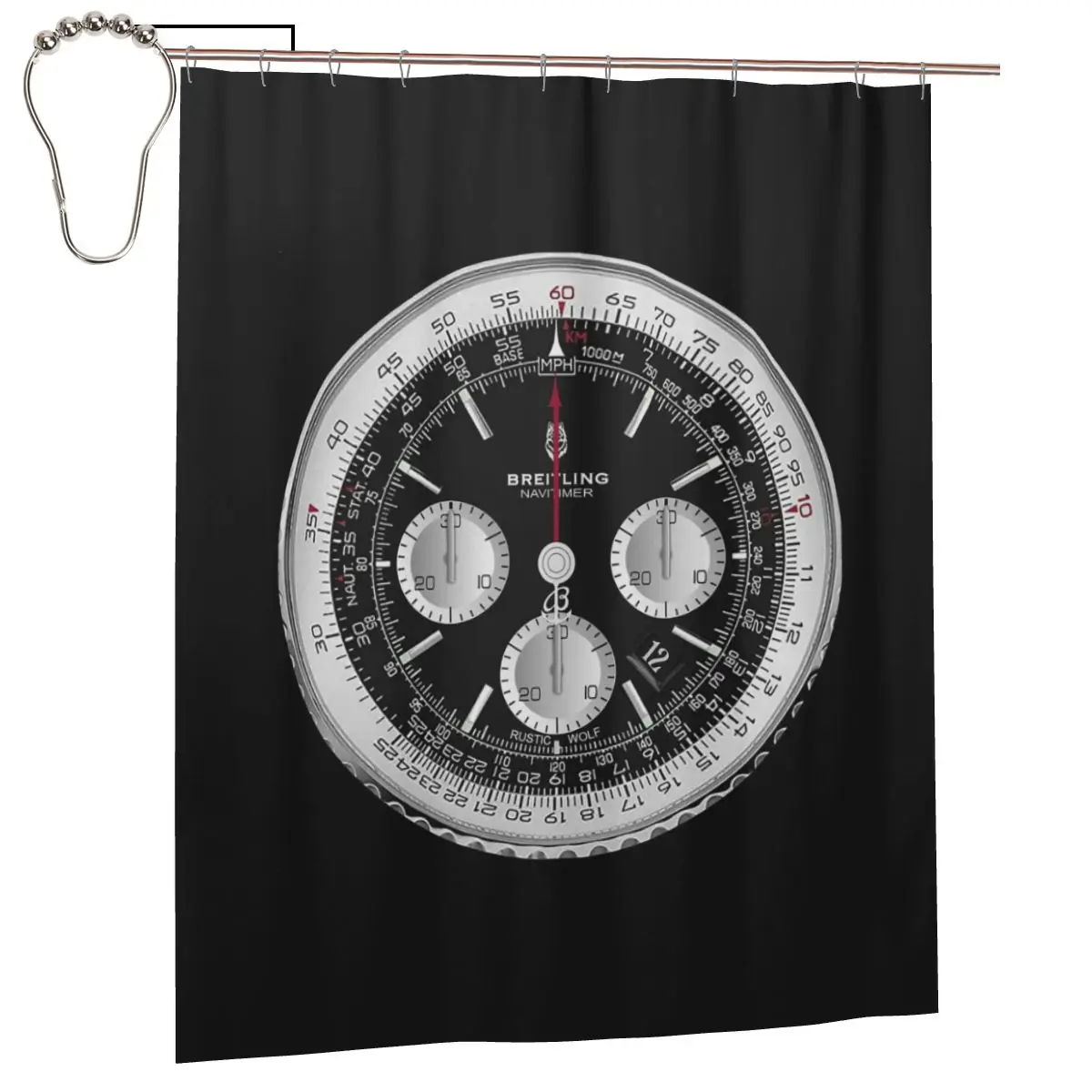 Черная роскошная занавеска для душа с дизайном циферблата часов, полиэстеровая, водонепроницаемая, для ванной комнаты, с крючками
Черная роскошная занавеска для душа с дизайном циферблата часов, полиэстеровая, водонепроницаемая, для ванной комнаты, с крючками