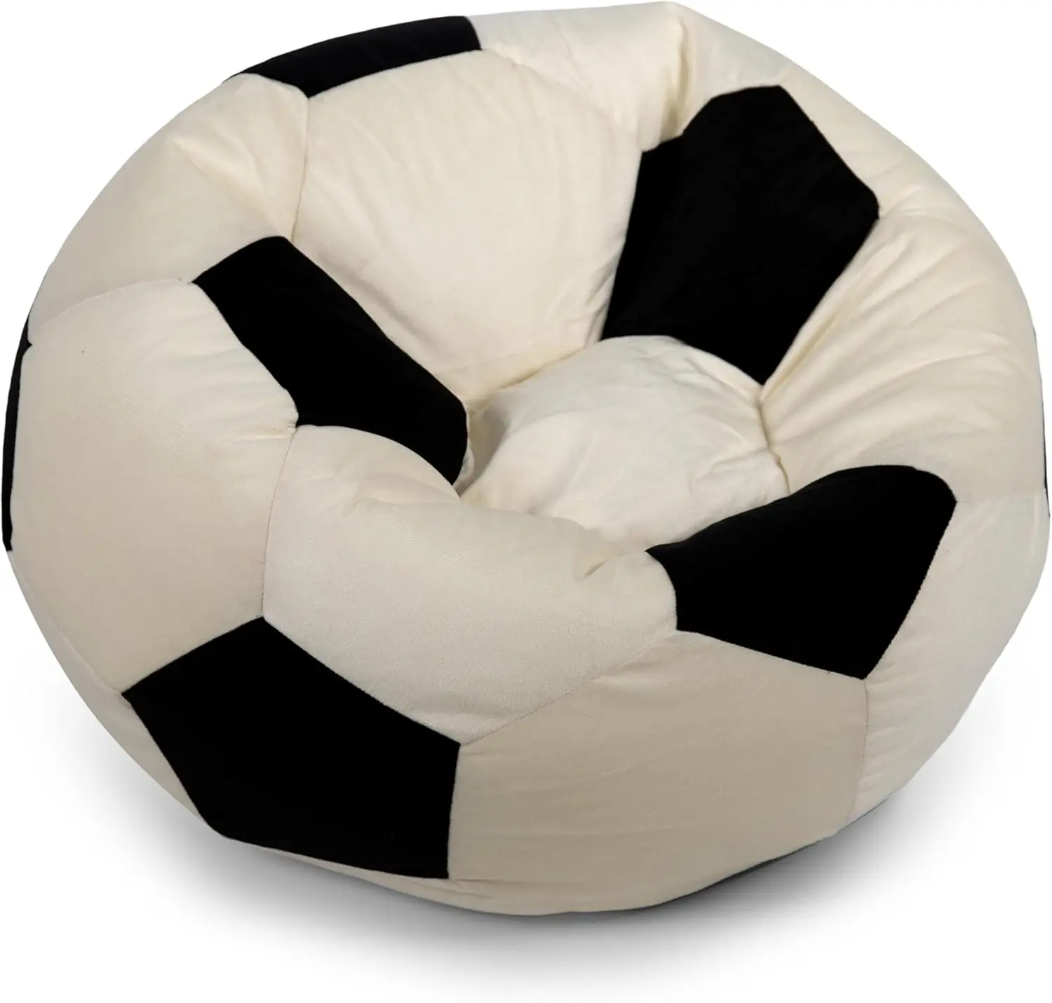 Kids Soccer Ball Bean Bag Chair, Ultra-Soft Plush Fabric, Lightweight & Refillable, 2.5 Foot Size
Kids Soccer Ball Bean Bag Chair, Ultra-Soft Plush Fabric, Lightweight & Refillable, 2.5 Foot Size