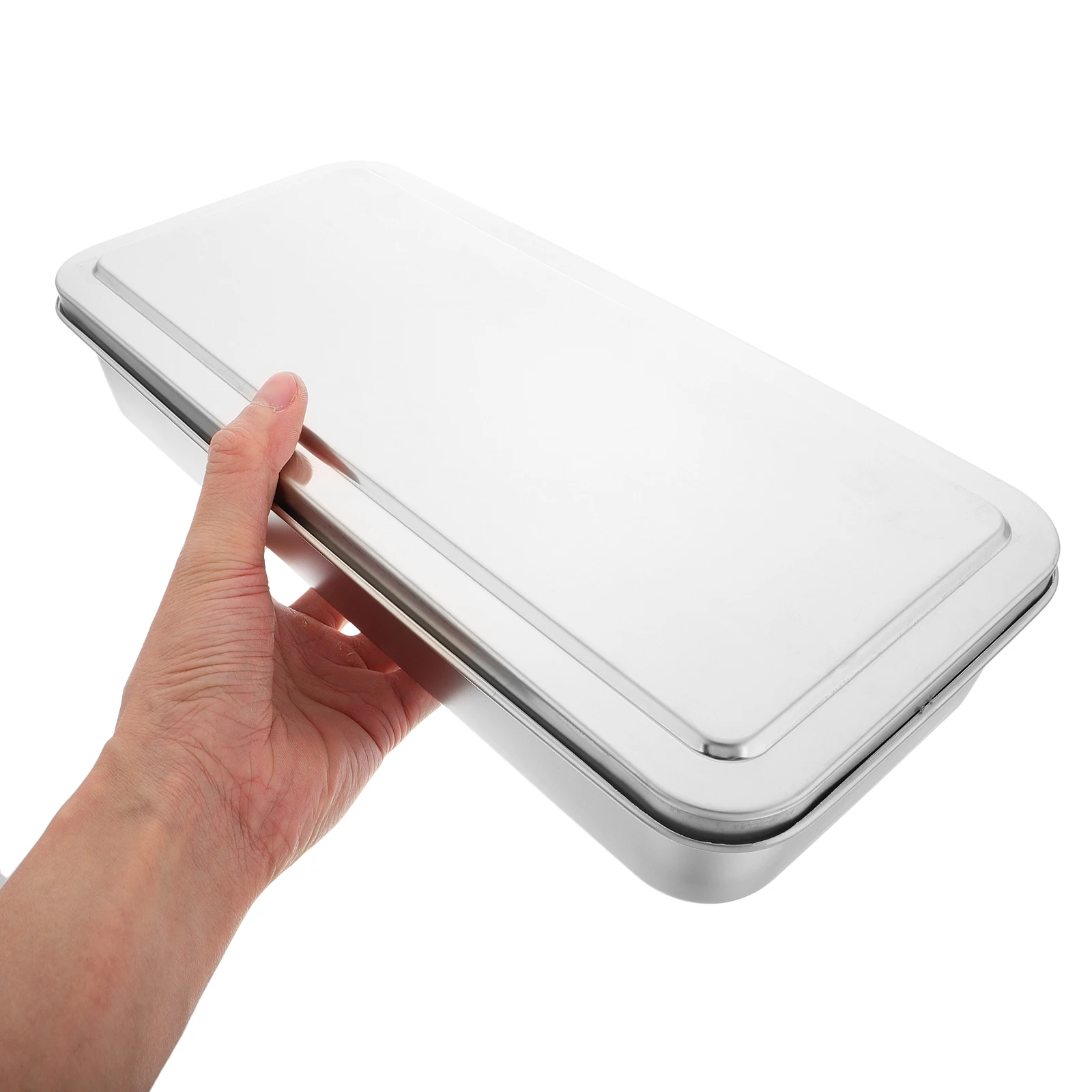 Stainless Steel Rectangle Pan with Lid Baking Cake Tray for Tiramisu Cheesecake Brownies Covered Storage Transport Oven Safe
Stainless Steel Rectangle Pan with Lid Baking Cake Tray for Tiramisu Cheesecake Brownies Covered Storage Transport Oven Safe