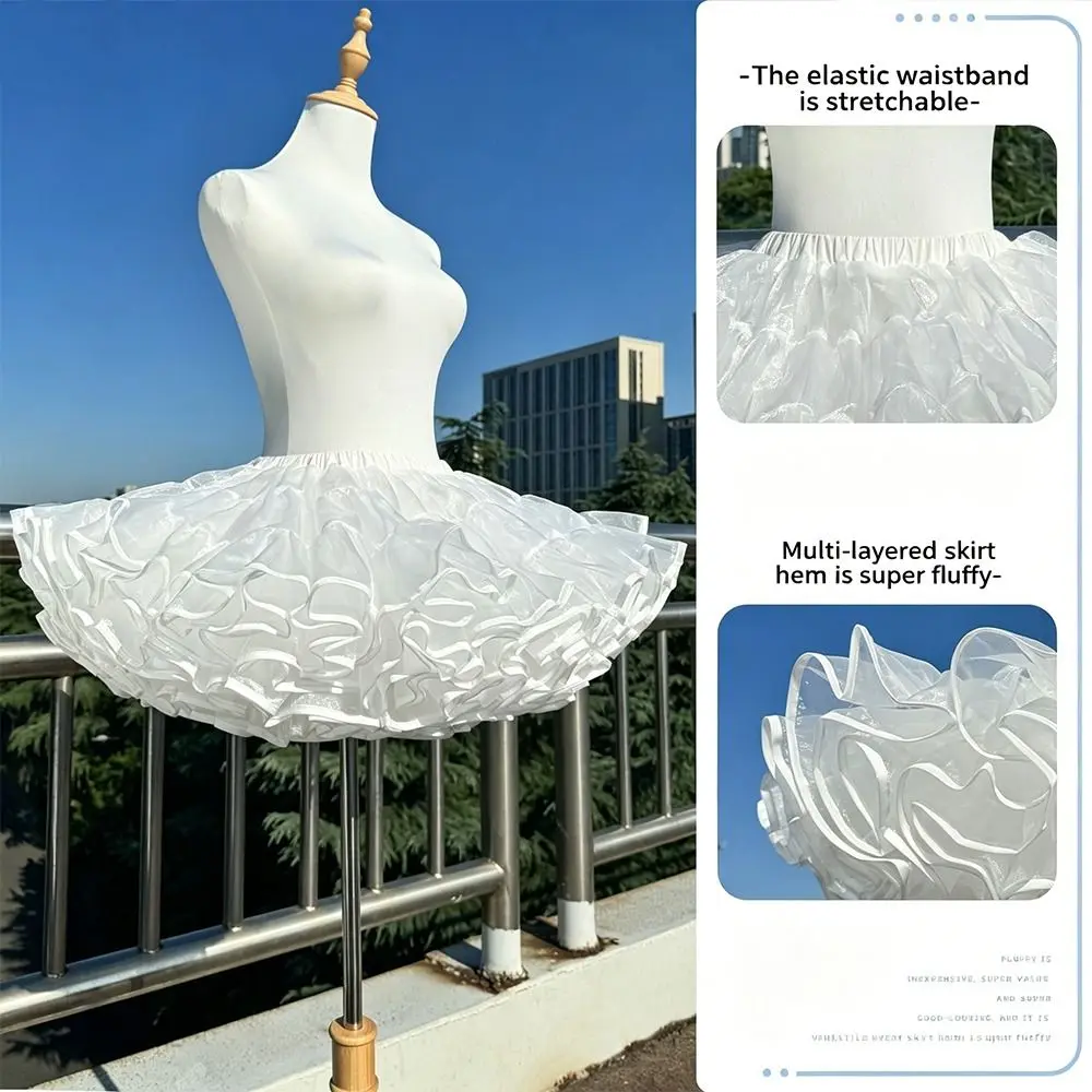 Fashion Lolita Petticoat Without Hoop Cosplay Underskirt Crinoline Breathable White Crinoline Skirt Wedding Dress
Fashion Lolita Petticoat Without Hoop Cosplay Underskirt Crinoline Breathable White Crinoline Skirt Wedding Dress