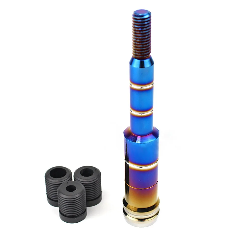 Универсальная ручная автомобильная ручка переключения передач длиной 135 мм, рычаг автоматического переключения передач из алюминиевого сплава AT MT с 3 адаптерами
Универсальная ручная автомобильная ручка переключения передач длиной 135 мм, рычаг автоматического переключения передач из алюминиевого сплава AT MT с 3 адаптерами