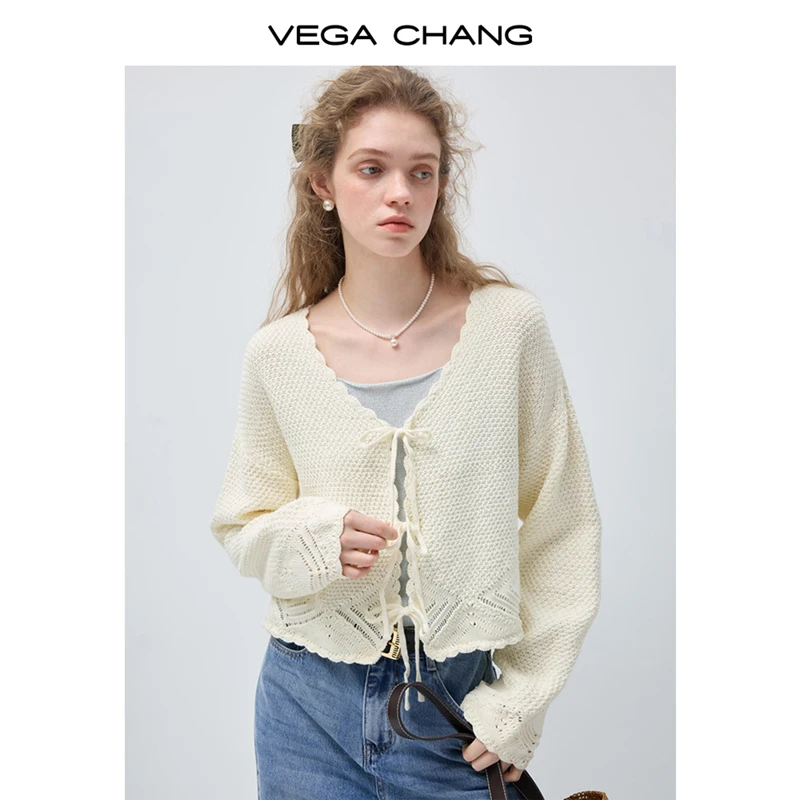 Вязаный кардиган Vega Chang с V-образным вырезом для женщин, весна-осень, новый, в нежном стиле, ажурный узор
Вязаный кардиган Vega Chang с V-образным вырезом для женщин, весна-осень, новый, в нежном стиле, ажурный узор