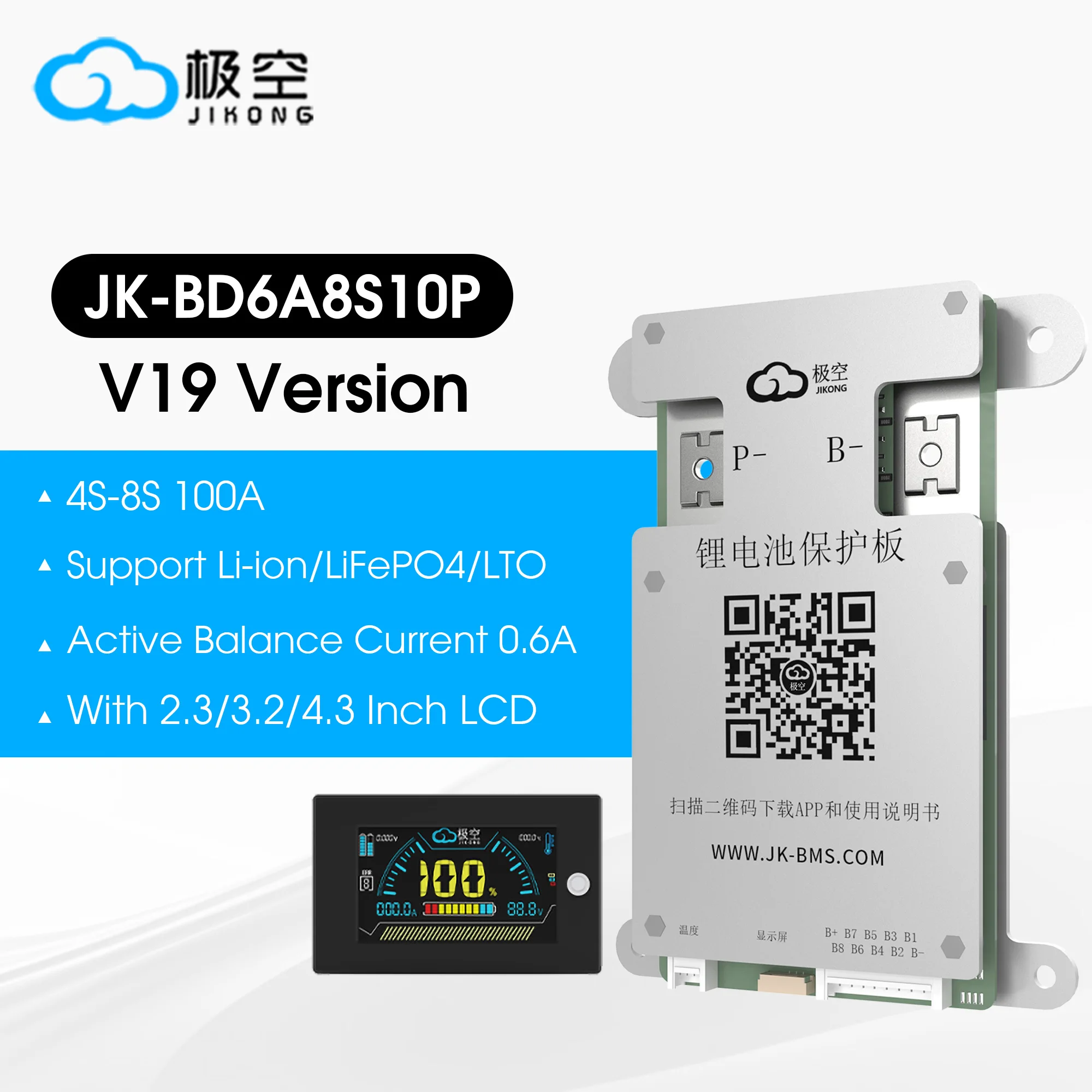 JK BMS BD6A8S10P 100A Smart BMS 4S 5S 6S 7S 8S 12V 24V Battery WITH 0.6A ACTIVE BALANCE bms lifepo4 Li-ion LTO Battery bms
JK BMS BD6A8S10P 100A Smart BMS 4S 5S 6S 7S 8S 12V 24V Battery WITH 0.6A ACTIVE BALANCE bms lifepo4 Li-ion LTO Battery bms