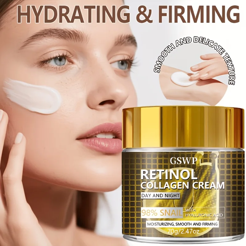 GSWP Retinol collagen face cream, containing hyaluronic acid, provides day and night moisturising, deep hydration.70g/140g
GSWP Retinol collagen face cream, containing hyaluronic acid, provides day and night moisturising, deep hydration.70g/140g
