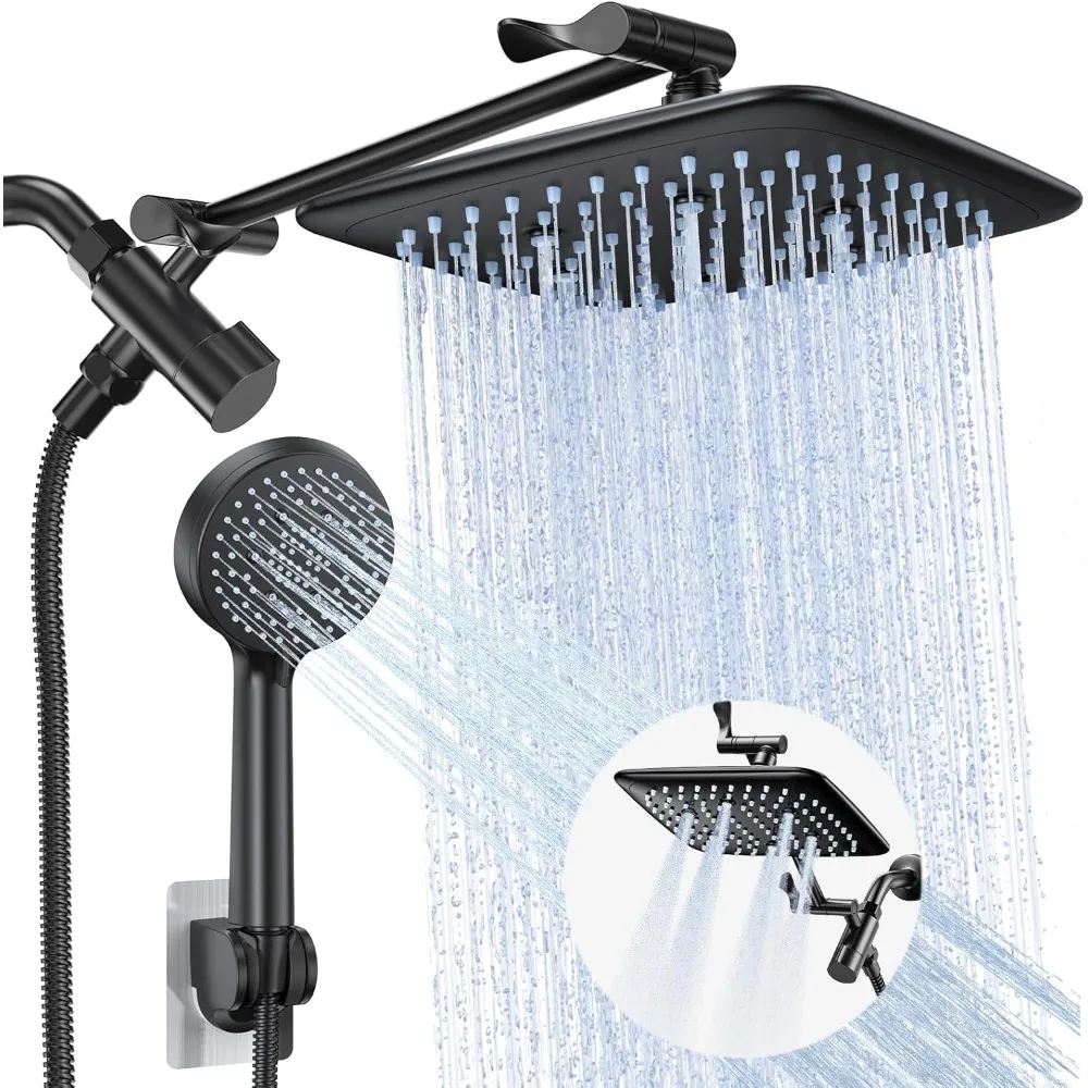 High Pressure Rain Shower Head Combo with Extension Arm- Easy to Install Wide Rainfall Showers Faucets
High Pressure Rain Shower Head Combo with Extension Arm- Easy to Install Wide Rainfall Showers Faucets