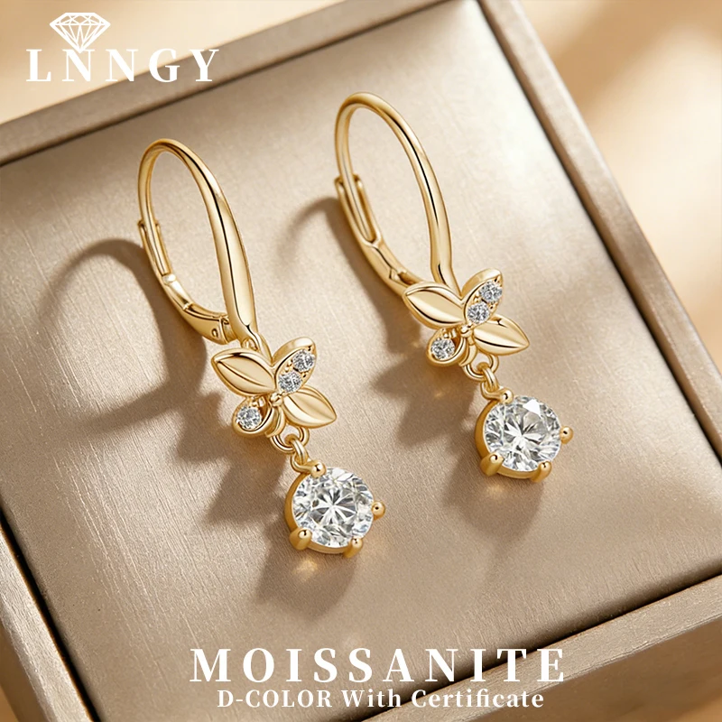 Lnngy Certified Moissanite Flower Pendant Earring For Women Genuine 925 Sterling Silver Drop Earrings Temperament Jewelry Gift
Lnngy Certified Moissanite Flower Pendant Earring For Women Genuine 925 Sterling Silver Drop Earrings Temperament Jewelry Gift