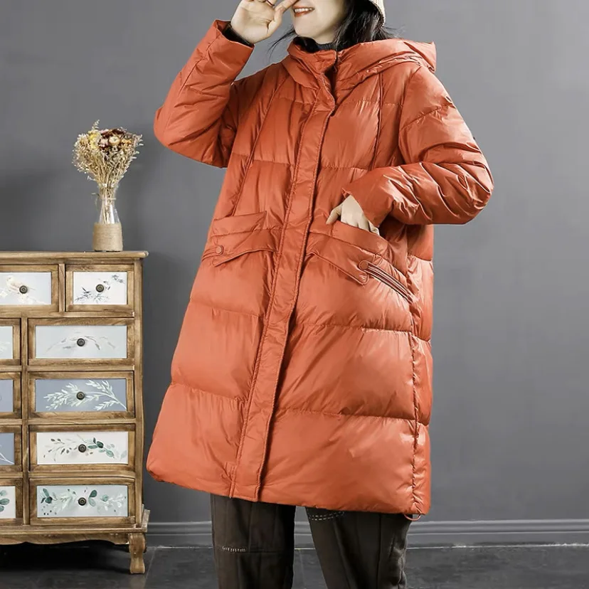 2023 Hooded Mid Length Down Jacket New Casual Loose Fitting White Duck Down Jacket Winter Snow Jacket
2023 Hooded Mid Length Down Jacket New Casual Loose Fitting White Duck Down Jacket Winter Snow Jacket