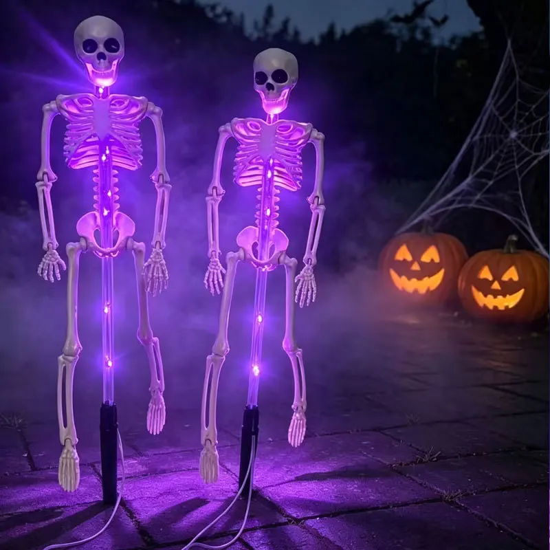 Halloween Solar Purple Orange Dual Color Led Skeleton Lights Outdoor Waterproof Spooky Light For Yard Lawn Haunted House Decor
Halloween Solar Purple Orange Dual Color Led Skeleton Lights Outdoor Waterproof Spooky Light For Yard Lawn Haunted House Decor