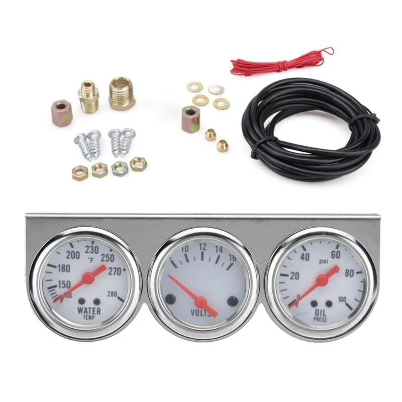 96GB Voltmeter Water Temp & Oil Press Meter Mechanical Gauge
96GB Voltmeter Water Temp & Oil Press Meter Mechanical Gauge