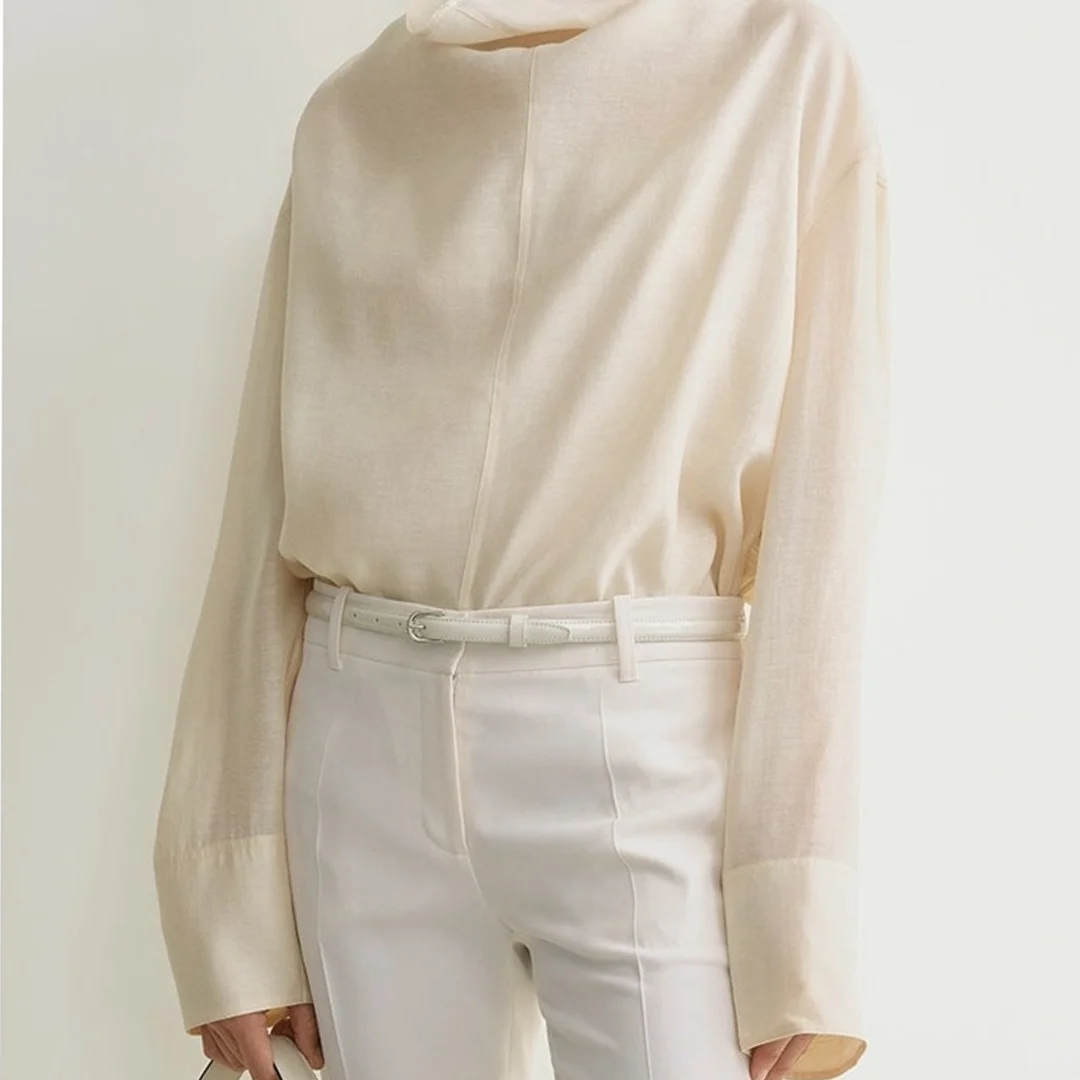 2025 New Style Stacked Collar Shirt Women'S Loose-Fitting Long-Sleeved Top With Small Vest
2025 New Style Stacked Collar Shirt Women'S Loose-Fitting Long-Sleeved Top With Small Vest