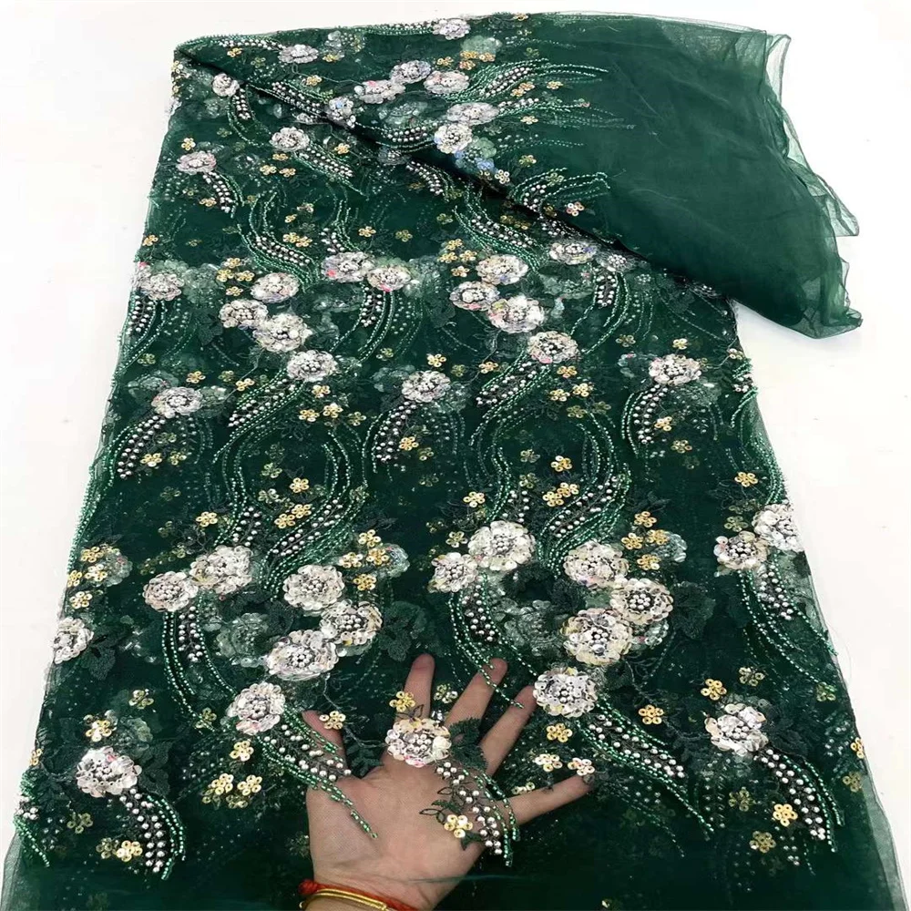 Green African Sequins And Beaded Lace Fabric 2023 High Quality Lace 5 Yards French Nigerian Tulle Lace Fabric For Dresses WS2100
Green African Sequins And Beaded Lace Fabric 2023 High Quality Lace 5 Yards French Nigerian Tulle Lace Fabric For Dresses WS2100