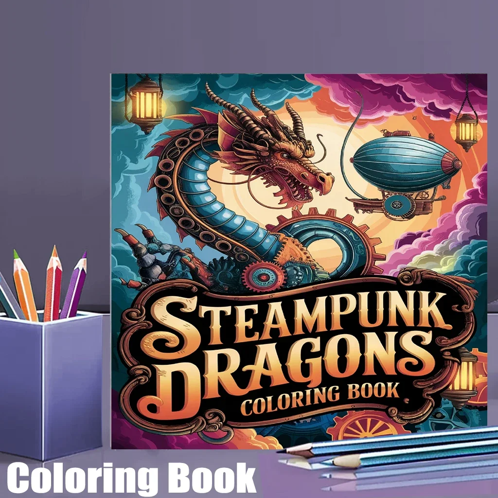 28 Pages Steampunk Dragons Coloring Book for Adult | Colouring Book for Stress Relief, Birthday Day Gift, Back to School Supplie
28 Pages Steampunk Dragons Coloring Book for Adult | Colouring Book for Stress Relief, Birthday Day Gift, Back to School Supplie