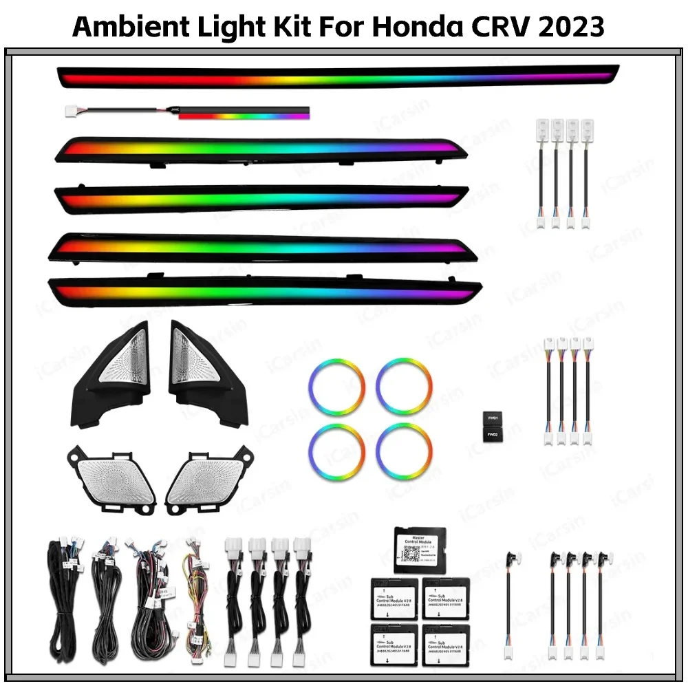 Upgrade 256 Colors Symphony Led Car Interior Ambient Lighting for Honda CRV 2023 Atmosphere Strip Decoration Accessories
Upgrade 256 Colors Symphony Led Car Interior Ambient Lighting for Honda CRV 2023 Atmosphere Strip Decoration Accessories