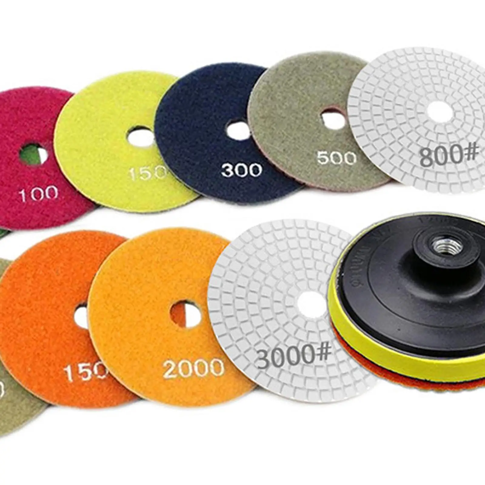 10Pcs Discs with Backer Pad, Granite Stone Polish Pad Kit,Diamond Polishing Pads for Polisher Grinder Stone Marble
10Pcs Discs with Backer Pad, Granite Stone Polish Pad Kit,Diamond Polishing Pads for Polisher Grinder Stone Marble