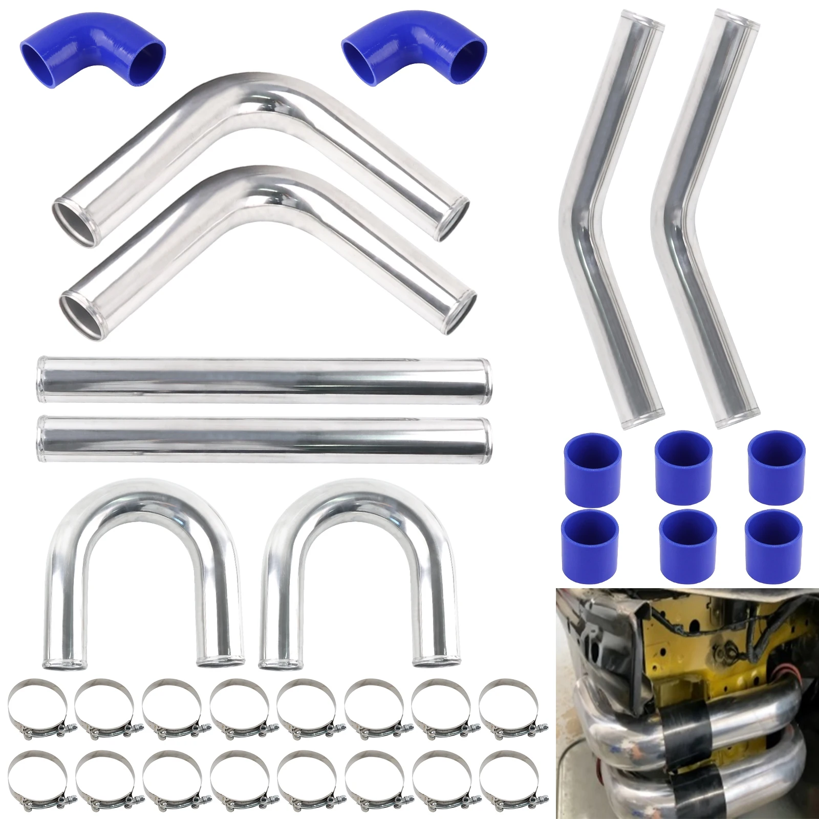 2.5" Aluminum for Automobile Refitting The Turbocharger Cooling Inter-Cooled Device Pine of The Suite And Admission Line
2.5" Aluminum for Automobile Refitting The Turbocharger Cooling Inter-Cooled Device Pine of The Suite And Admission Line
