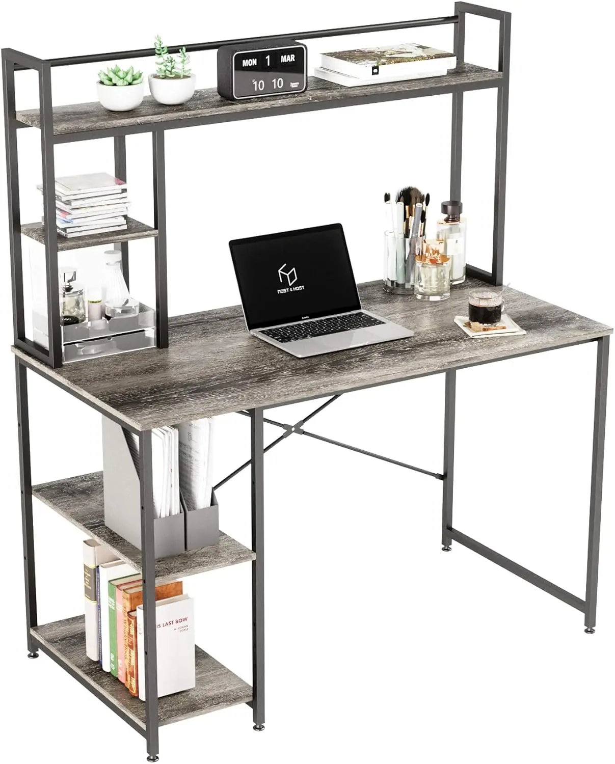 Easy To Assemble 47 H Computer Desk With Hutch And Bookshelf For Home Office Working And Sturdy Gaming, Rustic Brown
Easy To Assemble 47 H Computer Desk With Hutch And Bookshelf For Home Office Working And Sturdy Gaming, Rustic Brown