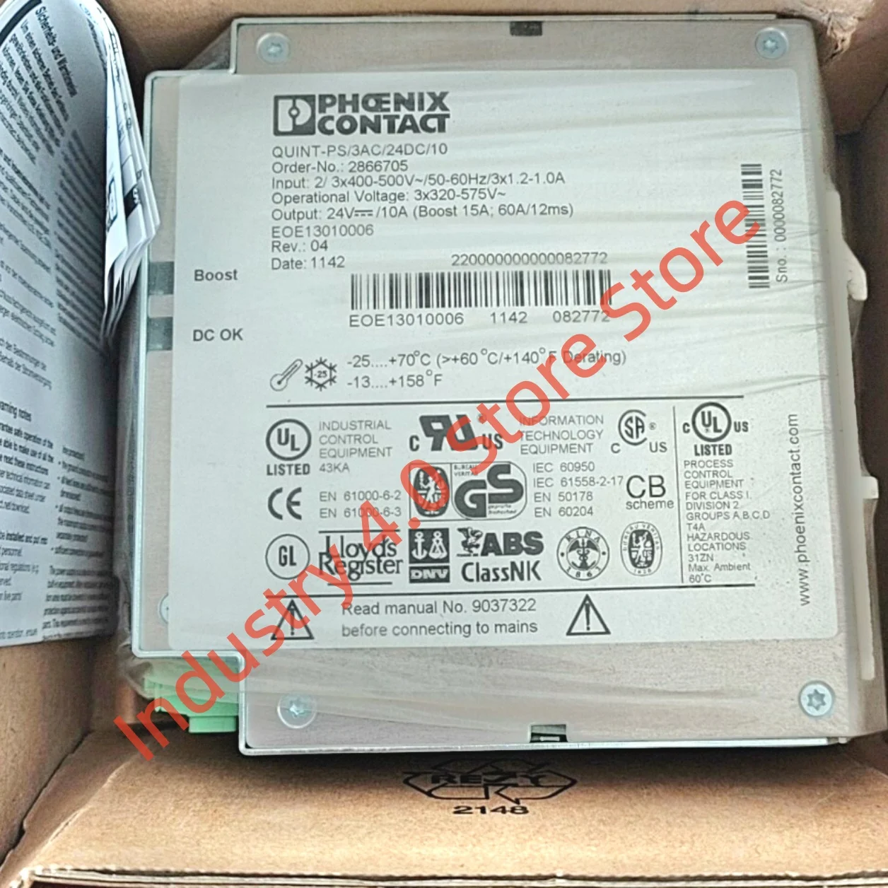 New 2866705 QUINT-PS/ 3AC/24DC/10 original 2866718 QUINT-PS/1AC/12DC/15 switching power supply
New 2866705 QUINT-PS/ 3AC/24DC/10 original 2866718 QUINT-PS/1AC/12DC/15 switching power supply