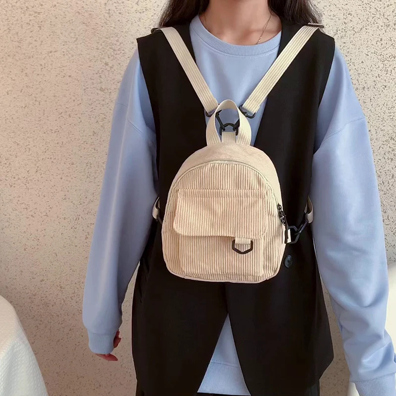 Women Mini Fashion Backpack Solid Color Corduroy Small Simple Casual Student Bookbags Traveling Backpacks
Women Mini Fashion Backpack Solid Color Corduroy Small Simple Casual Student Bookbags Traveling Backpacks