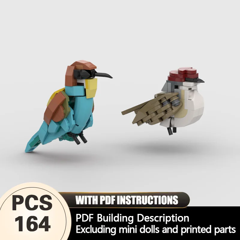 Creators Animal Series Model MOC Building Bricks Bee-Eater & Blackcap Modular Technology Gifts Holiday Assemble Children Toys
Creators Animal Series Model MOC Building Bricks Bee-Eater & Blackcap Modular Technology Gifts Holiday Assemble Children Toys