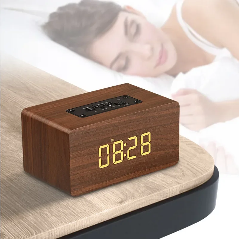 Portable Bluetooth Sound Speaker Multifunctional Radio Retro Card Slot Audio Wooden Clock Stylish Bass Speaker Daily Use
Portable Bluetooth Sound Speaker Multifunctional Radio Retro Card Slot Audio Wooden Clock Stylish Bass Speaker Daily Use