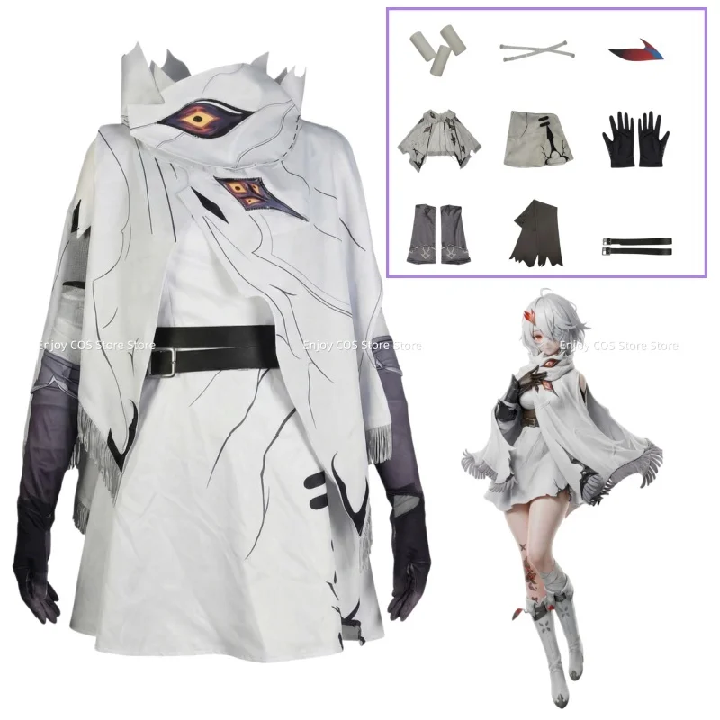 Anime Game Duet Night Abyss Phoxhunter Cosplay Costume Heroine White Combat Uniform Cloak Dress Woman Halloween Party Suit
Anime Game Duet Night Abyss Phoxhunter Cosplay Costume Heroine White Combat Uniform Cloak Dress Woman Halloween Party Suit
