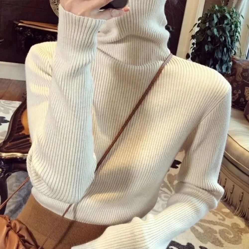 Women's Soft Comfortable Weekend Wear Daily T-shirt Solid High Collar Slim Fit High Coll Women Plain Girls Knitted A RAN A YUE
Women's Soft Comfortable Weekend Wear Daily T-shirt Solid High Collar Slim Fit High Coll Women Plain Girls Knitted A RAN A YUE