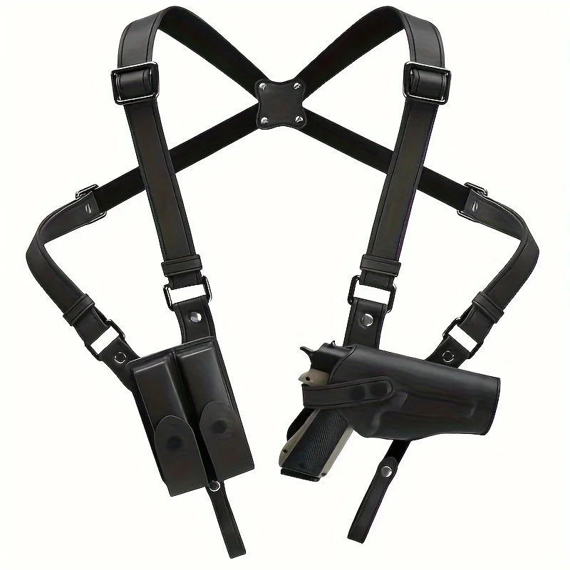 Vertical Shoulder Holster With Double Magzine Pouches, Adjustable Concealed Carry Shoulder Holster For Men
Vertical Shoulder Holster With Double Magzine Pouches, Adjustable Concealed Carry Shoulder Holster For Men