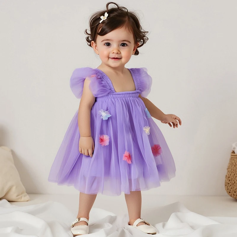 Toddler Girl Summer Fashion A lline Dress Loose Fit 3D Flower Design Mesh Flying Sleeve Baby Girl Dress
Toddler Girl Summer Fashion A lline Dress Loose Fit 3D Flower Design Mesh Flying Sleeve Baby Girl Dress