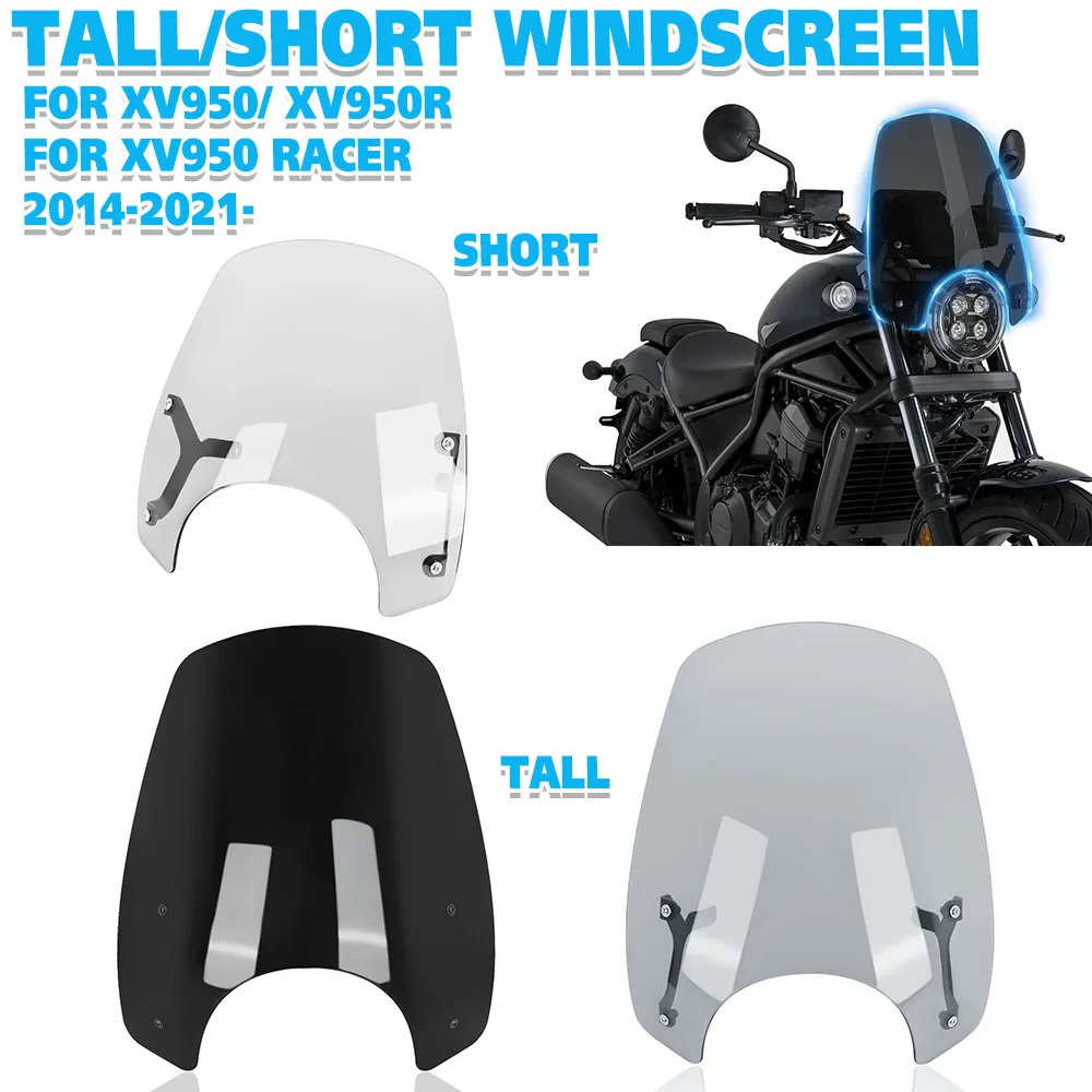 For Yamaha XV950/ XV950R /XV950 Racer 2014-2021 Tall/Short Windshield Visor Viser Windscreen Screen Double Bubble Wind Deflector
For Yamaha XV950/ XV950R /XV950 Racer 2014-2021 Tall/Short Windshield Visor Viser Windscreen Screen Double Bubble Wind Deflector