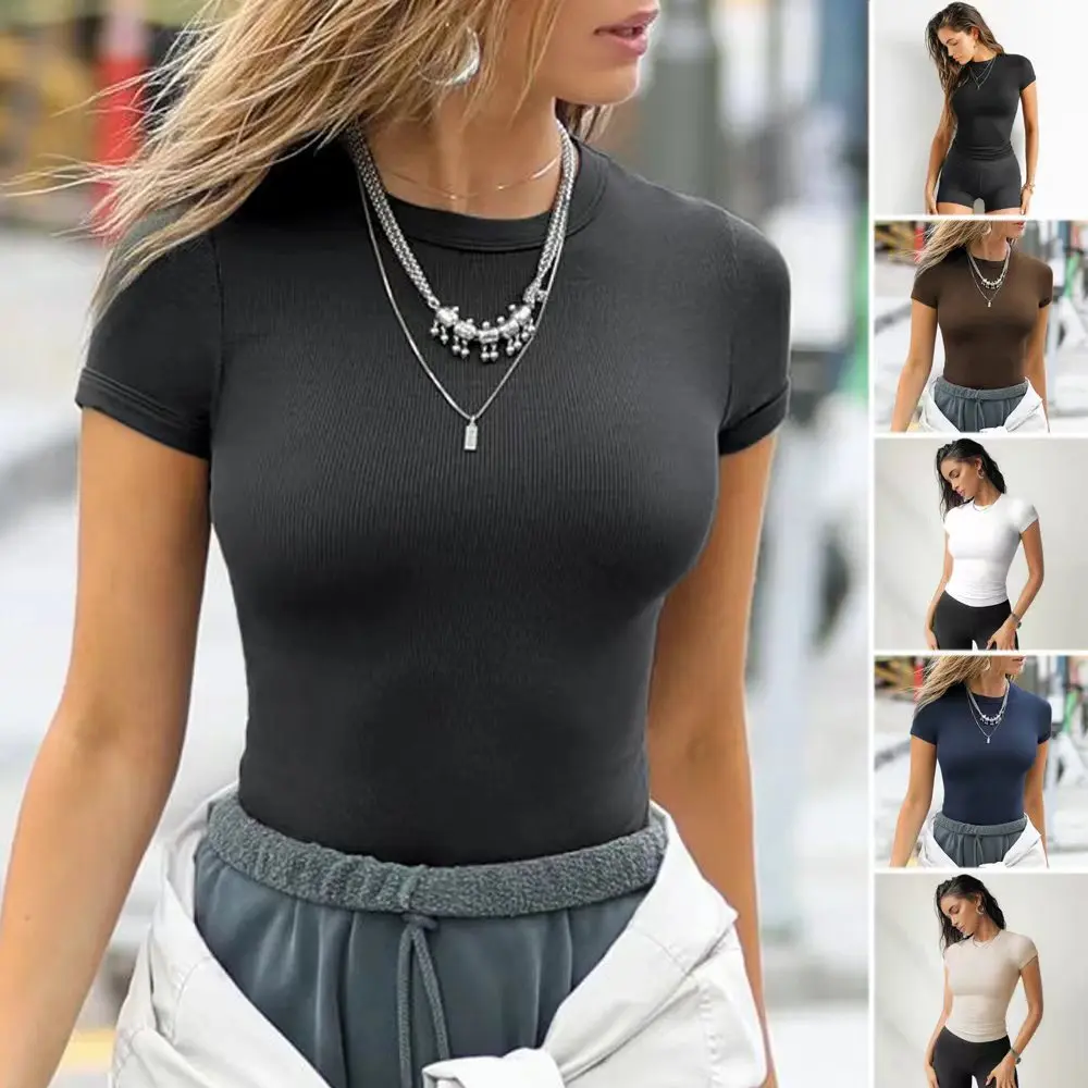 T Shirt Women Spring Autumn Casual long-sleeved T-shirt Solid Color slim-fit Pullover T-shirt Bottom Tshirt Clothing
T Shirt Women Spring Autumn Casual long-sleeved T-shirt Solid Color slim-fit Pullover T-shirt Bottom Tshirt Clothing