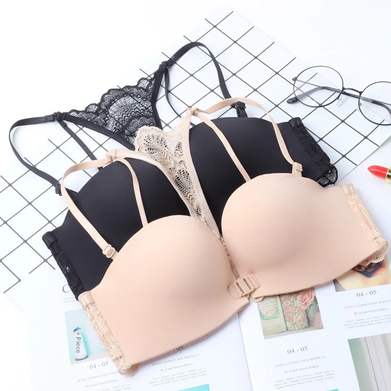 Sexy Lace Trim Wire Bra with Cross Back Strap Full Stage Girl Underwear Steel Ring U Shape Cup Gather Function for All Seasons
Sexy Lace Trim Wire Bra with Cross Back Strap Full Stage Girl Underwear Steel Ring U Shape Cup Gather Function for All Seasons