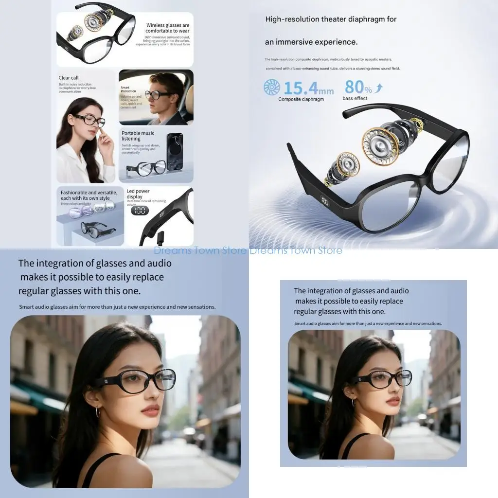 HX6A Glasses With Speaker And Double Mic Noise Cancellation For Clear Calls
HX6A Glasses With Speaker And Double Mic Noise Cancellation For Clear Calls