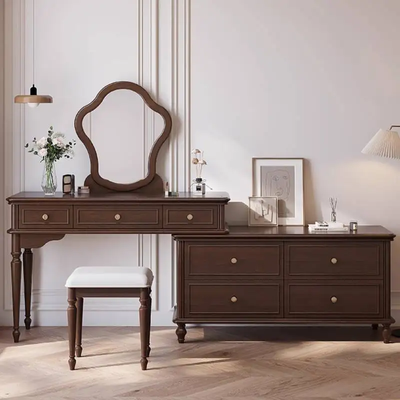 Vintage Cabinet Wooden Dresser Storage Bedroom Luxury Drawer Mirror Dressers Vanity Desk Make Up Penteadeira Feminina Furniture
Vintage Cabinet Wooden Dresser Storage Bedroom Luxury Drawer Mirror Dressers Vanity Desk Make Up Penteadeira Feminina Furniture