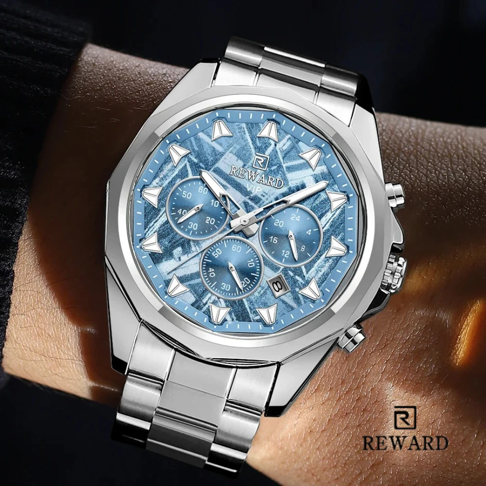 REWARD 812052M Steel Strip Fashion Business Men's Watch Chronograph Luminous Waterproof Calendar Luxury Watches for Men Часы
REWARD 812052M Steel Strip Fashion Business Men's Watch Chronograph Luminous Waterproof Calendar Luxury Watches for Men Часы