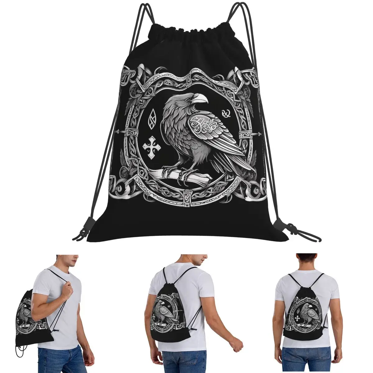 Yggdrasil Raven Backpacks Fashion Drawstring Bundle Pocket Storage Bag Book Bags for Travel Students
Yggdrasil Raven Backpacks Fashion Drawstring Bundle Pocket Storage Bag Book Bags for Travel Students