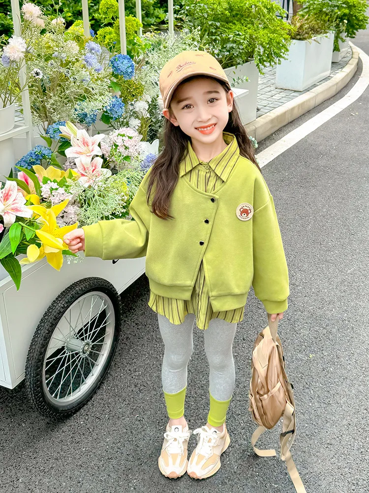 Girls' Bear Logo Fake Two-Piece Set Spring and Autumn Style2025New Stylish Fashionable Girls' Baby Leggings Trendy
Girls' Bear Logo Fake Two-Piece Set Spring and Autumn Style2025New Stylish Fashionable Girls' Baby Leggings Trendy