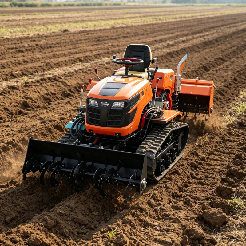 Diesel 25HP Crawler Rotary Tiller For Small Farm Multi Purpose Multifunctional Cultivator Plowing Machine Factory Direct
Diesel 25HP Crawler Rotary Tiller For Small Farm Multi Purpose Multifunctional Cultivator Plowing Machine Factory Direct