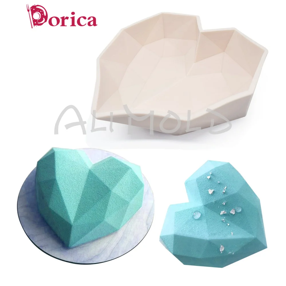 3D Diamond Heart Shape Cake Silicone Mold Diy Candle Mould Fondant Chocolate Decorating Tools Kitchen Baking Accessories
3D Diamond Heart Shape Cake Silicone Mold Diy Candle Mould Fondant Chocolate Decorating Tools Kitchen Baking Accessories