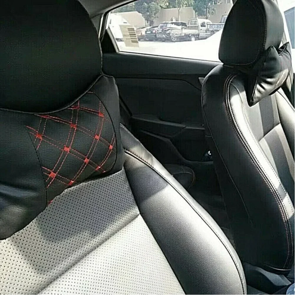 2pcs PU Leather Car Headrest Neck Pillow Soft Comfortable Pillow Cushion 26×18×8cm Black+Red Line Car Headrest
2pcs PU Leather Car Headrest Neck Pillow Soft Comfortable Pillow Cushion 26×18×8cm Black+Red Line Car Headrest