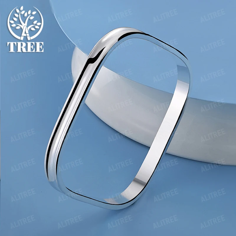 925 Sterling Silver Square Bangle For Men Women Birthday Party Wedding Engagement Gift Fashion Trends Simple Jewelry Accessories
925 Sterling Silver Square Bangle For Men Women Birthday Party Wedding Engagement Gift Fashion Trends Simple Jewelry Accessories