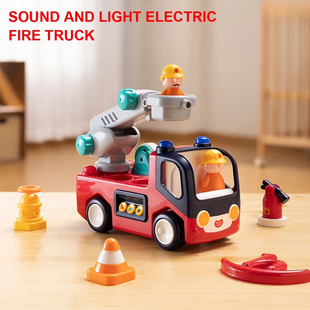 Sound And Light Electric Fire Truck,Simulated Cloud Ladder Lift Truck,Baby Early Education Puzzle Children Toy Gift For Children
Sound And Light Electric Fire Truck,Simulated Cloud Ladder Lift Truck,Baby Early Education Puzzle Children Toy Gift For Children