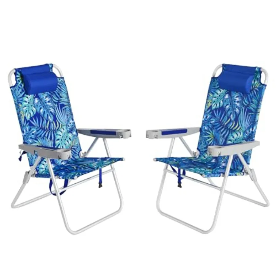 17" Tall Oversized Beach Chairs 2 Pack for Adults Heavy Duty 500 LBS, 5 Position, Portable High Folding Camping Chair with Cup
17" Tall Oversized Beach Chairs 2 Pack for Adults Heavy Duty 500 LBS, 5 Position, Portable High Folding Camping Chair with Cup