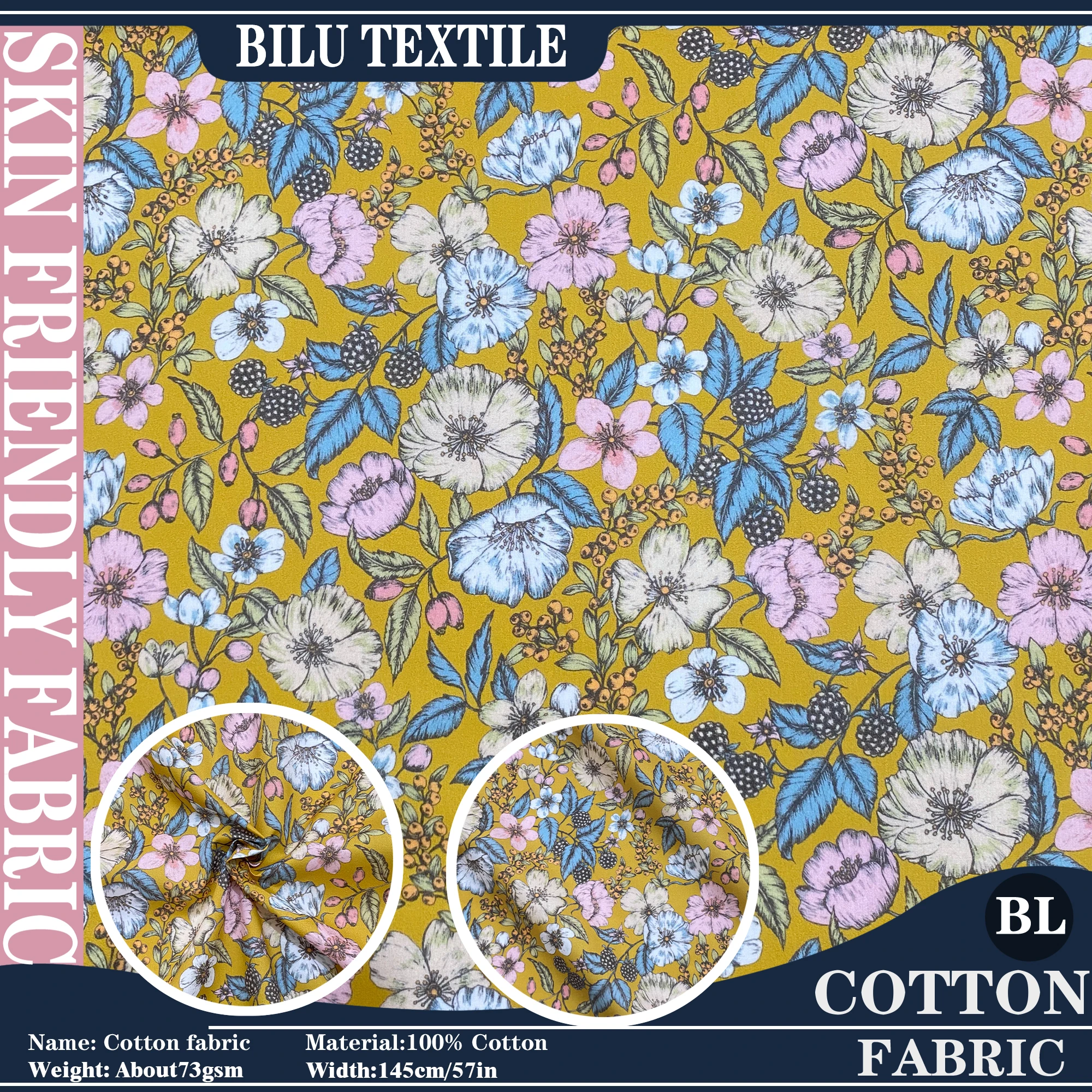 1/2/3/4/5/10M 100% Cotton Fabric Bramble 80S Long-Staple Cotton Poplin printing Sewing Making Dress Clothing Handmade DIY cloth
1/2/3/4/5/10M 100% Cotton Fabric Bramble 80S Long-Staple Cotton Poplin printing Sewing Making Dress Clothing Handmade DIY cloth