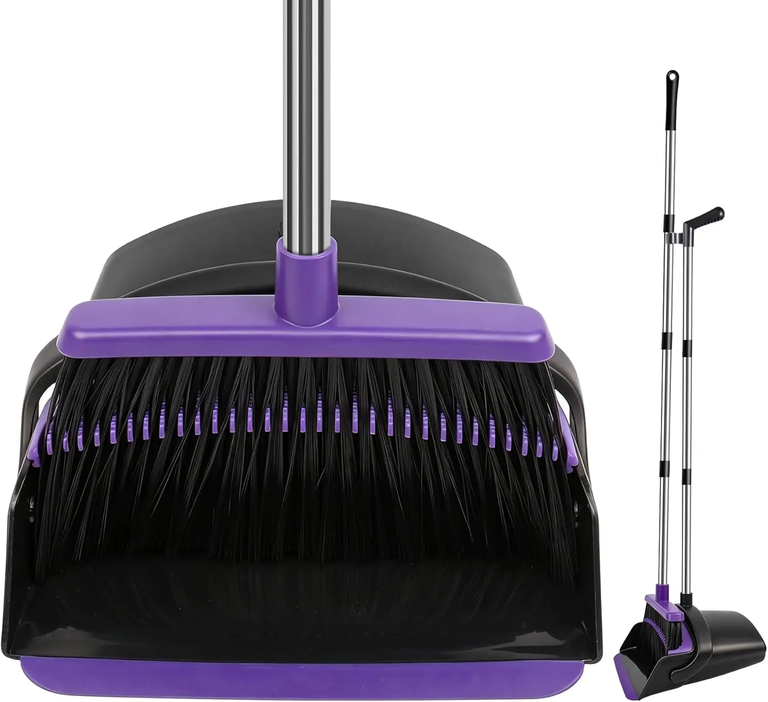 51" Long Handle Broom and Dustpan Set, Upright Self-Cleaning Dustpan for Home Kitchen Office
51" Long Handle Broom and Dustpan Set, Upright Self-Cleaning Dustpan for Home Kitchen Office