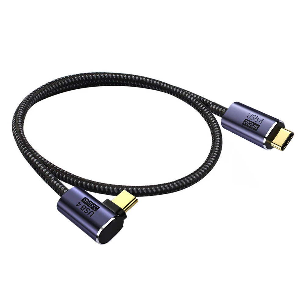 Угловой кабель USB4 20 Гбит/с зарядкой 100 Вт и 8K 5K @ 60 Гц USB4.0, совместимый с TB3/4
Угловой кабель USB4 20 Гбит/с зарядкой 100 Вт и 8K 5K @ 60 Гц USB4.0, совместимый с TB3/4