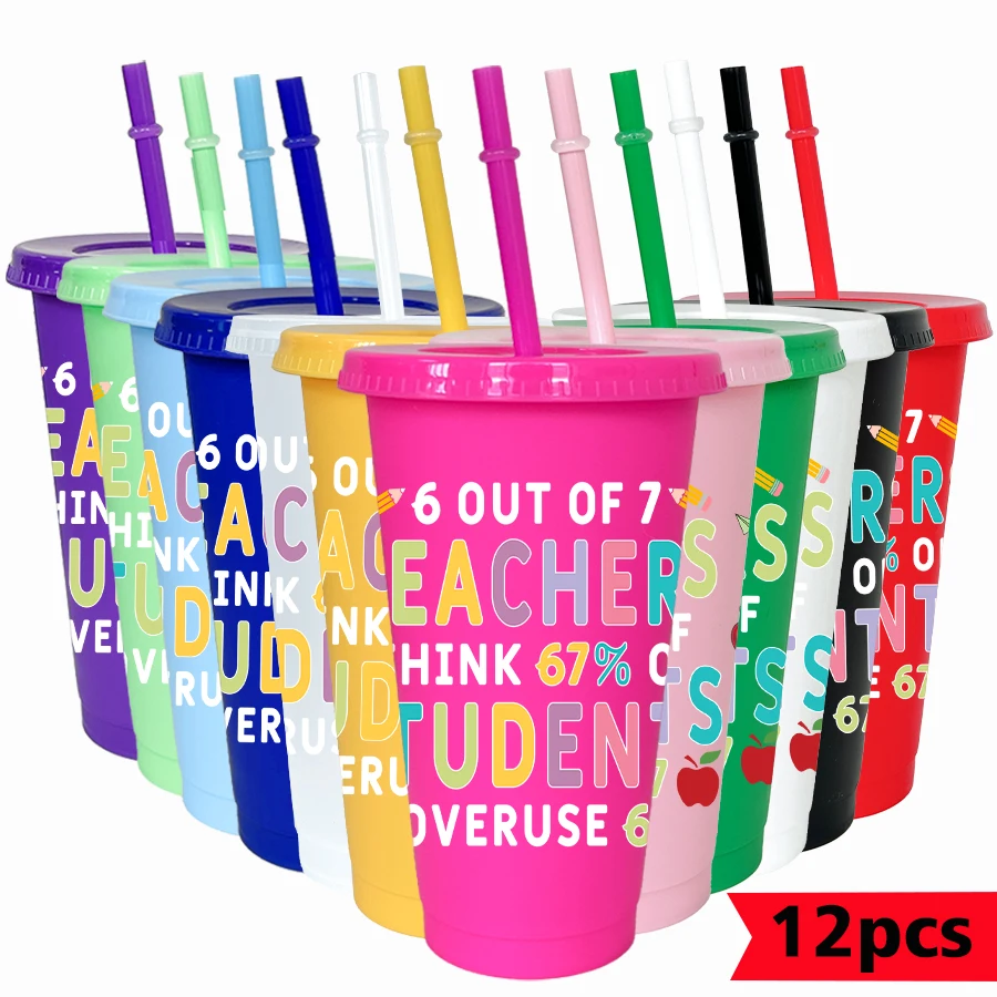 12Pcs/lot 67 Series Teacher Apple 26oz Color Plastic Tumbler Birthday Party Drinkware Homecoming Water Cup
12Pcs/lot 67 Series Teacher Apple 26oz Color Plastic Tumbler Birthday Party Drinkware Homecoming Water Cup