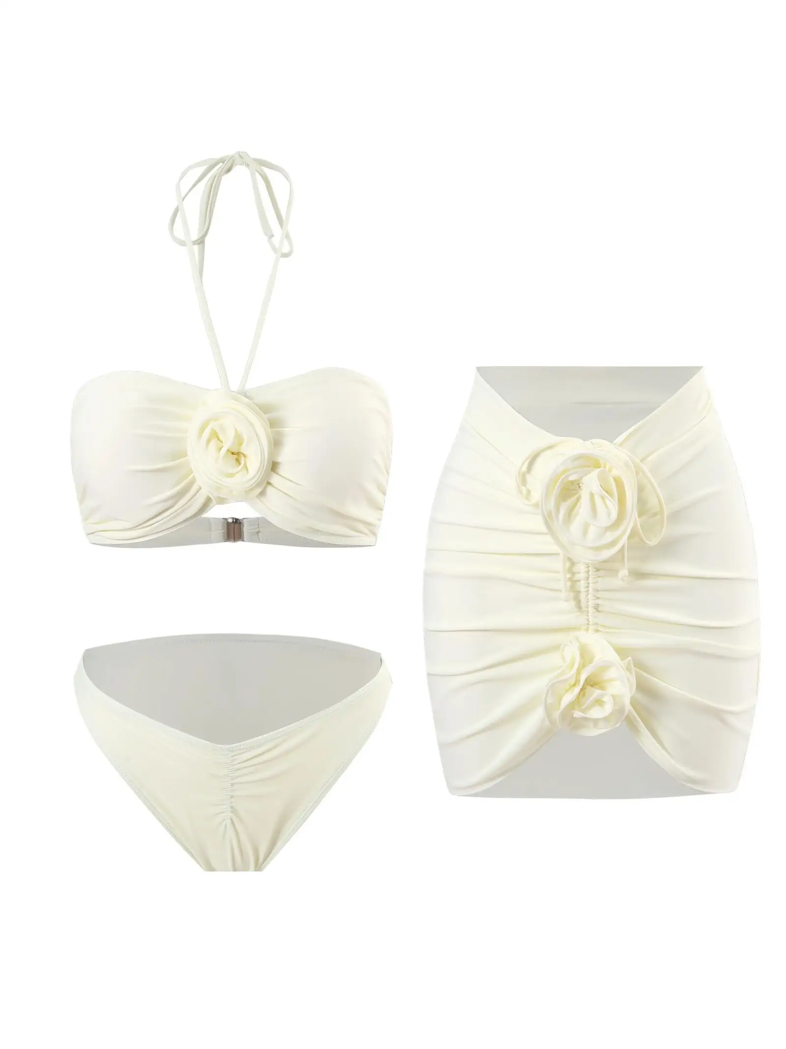 Skirted Tee-piece Bikini Swimsuit Floral Design Nylon Material with Chest Pad No Steel Support e Sle Swimmingwear
Skirted Tee-piece Bikini Swimsuit Floral Design Nylon Material with Chest Pad No Steel Support e Sle Swimmingwear