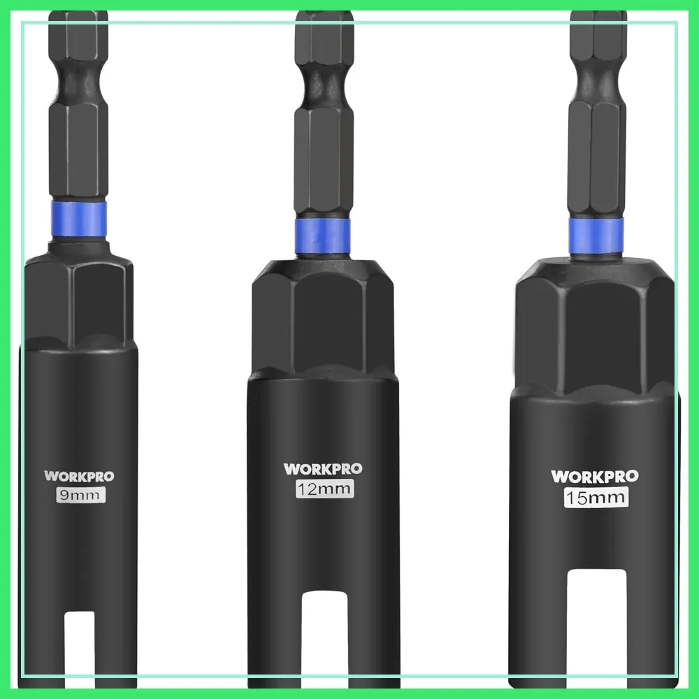 3 PCS Wing Nut Driver Set, 9mm/12mm/15mm Power Nut Driver Bit, 1/4 Hex Shank, for Wing Nut Eye Bolt Wire Twisting
3 PCS Wing Nut Driver Set, 9mm/12mm/15mm Power Nut Driver Bit, 1/4 Hex Shank, for Wing Nut Eye Bolt Wire Twisting