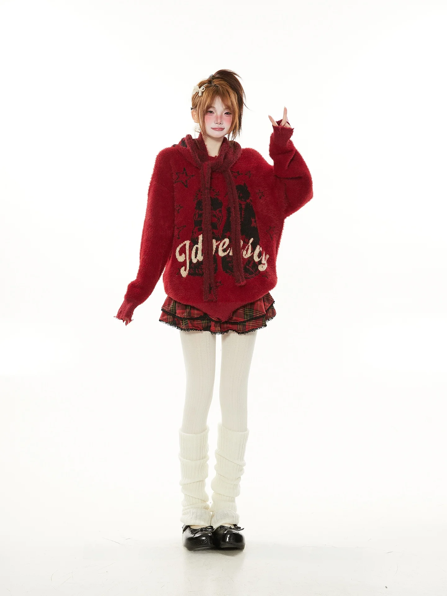 Очаровательный комплект из двух предметов: свободный свитер с капюшоном и брюки, красный, вязаный, для женщин, весна-осень, мягкий, уютный, вязаный свитер
Очаровательный комплект из двух предметов: свободный свитер с капюшоном и брюки, красный, вязаный, для женщин, весна-осень, мягкий, уютный, вязаный свитер