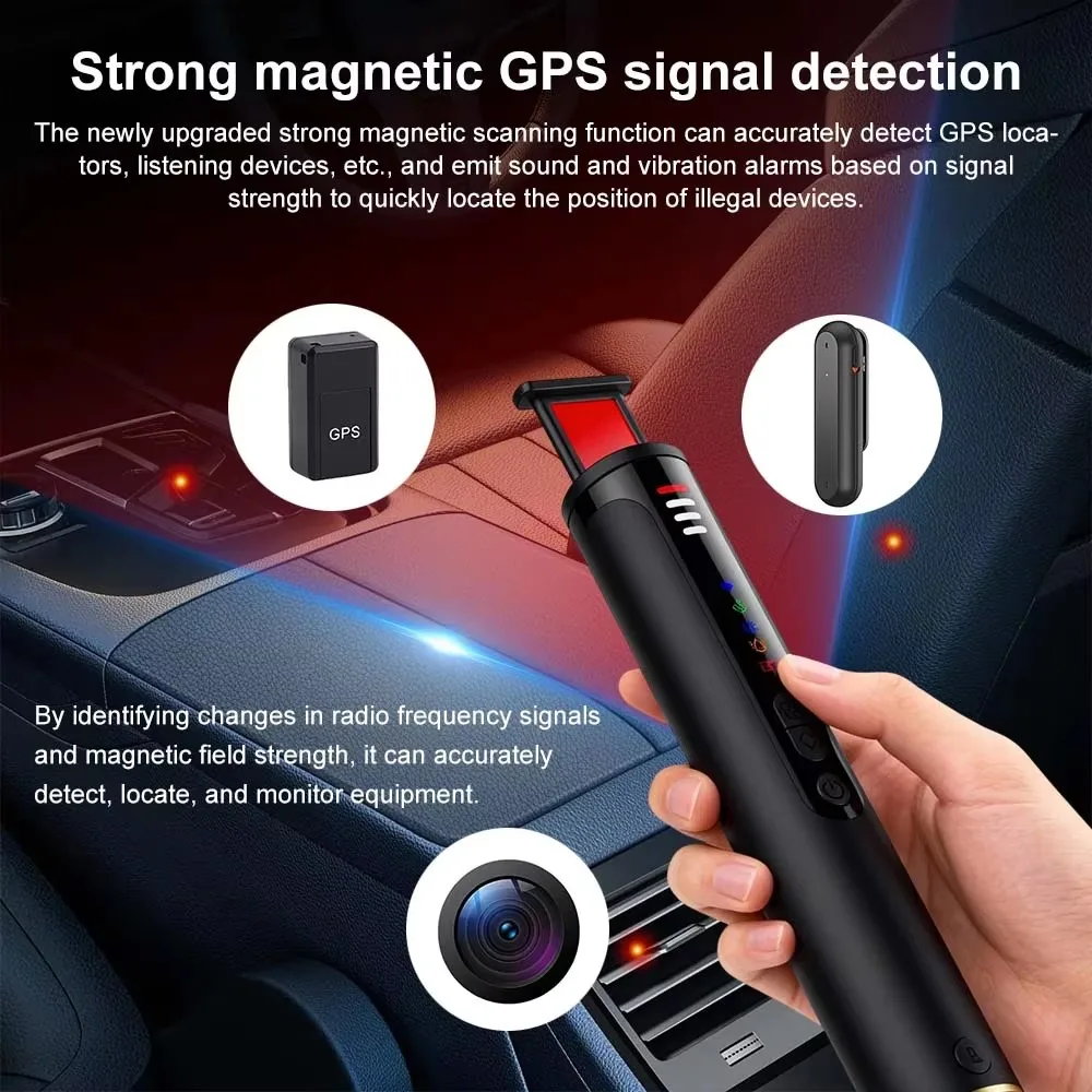 Multi-function Anti-Candid Cam Wireless Lens Device Finder 1MHz-6.5GHz GSM Audio Bug Finder GPS Signal RF Tracker Detect Cam
Multi-function Anti-Candid Cam Wireless Lens Device Finder 1MHz-6.5GHz GSM Audio Bug Finder GPS Signal RF Tracker Detect Cam